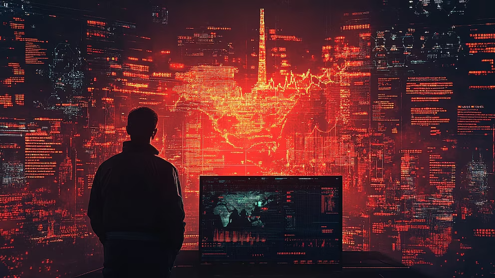 hombre mirando la pantalla de un pc